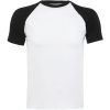 Férfi FUNKY raglános kétszínű rövid ujjú póló, SOL'S SO11190, White/Black-2XL