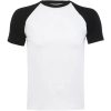 Férfi FUNKY raglános kétszínű rövid ujjú póló, SOL'S SO11190, White/Black-3XL