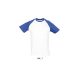 Férfi FUNKY raglános kétszínű rövid ujjú póló, SOL'S SO11190, White/Royal Blue-L