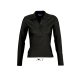 Női PODIUM hosszú ujjú galléros pamut póló, SOL'S SO11317, Black-XL