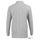 Férfi STAR hosszú ujjú galléros pamut póló, SOL'S SO11328, Grey Melange-2XL