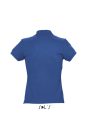 Női PASSION négy gombos rövid ujjú galléros pamut póló, SOL'S SO11338, Royal Blue-2XL