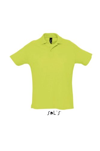 Férfi  SUMMER II rövid ujjú galléros piké pamut póló, SOL'S SO11342, Apple Green-2XL