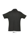 Férfi  SUMMER II rövid ujjú galléros piké pamut póló, SOL'S SO11342, Black-2XL