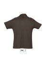 Férfi  SUMMER II rövid ujjú galléros piké pamut póló, SOL'S SO11342, Chocolate-2XL