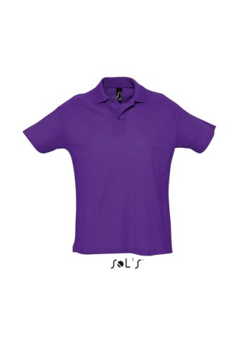 Férfi  SUMMER II rövid ujjú galléros piké pamut póló, SOL'S SO11342, Dark Purple-2XL