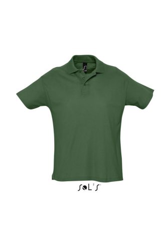 Férfi  SUMMER II rövid ujjú galléros piké pamut póló, SOL'S SO11342, Golf Green-2XL