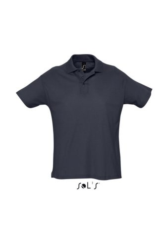 Férfi  SUMMER II rövid ujjú galléros piké pamut póló, SOL'S SO11342, Navy-2XL