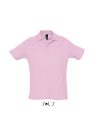 Férfi  SUMMER II rövid ujjú galléros piké pamut póló, SOL'S SO11342, Pink-XL