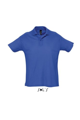 Férfi  SUMMER II rövid ujjú galléros piké pamut póló, SOL'S SO11342, Royal Blue-2XL