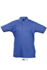 Gyerek SUMMER II KIDS galléros pamut póló, SOL'S SO11344, Royal Blue-6A