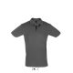 Férfi PERFECT két gombos rövid ujjú galléros piké pamut póló, SOL'S SO11346, Dark Grey-3XL