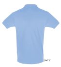 Férfi PERFECT két gombos rövid ujjú galléros piké pamut póló, SOL'S SO11346, Sky Blue-2XL