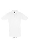 Férfi PERFECT két gombos rövid ujjú galléros piké pamut póló, SOL'S SO11346, White-3XL