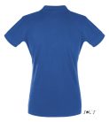 Női PERFECT három gombos rövid ujjú galléros piké pamut póló, SOL'S SO11347, Royal Blue-XL