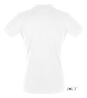 Női PERFECT három gombos rövid ujjú galléros piké pamut póló, SOL'S SO11347, White-2XL