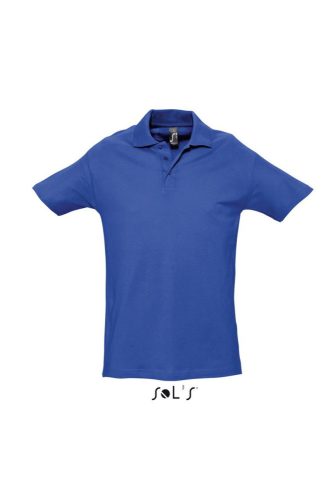 Férfi WINTER II rövid ujjú három gombos galléros pamut piké póló, SOL'S SO11362, Royal Blue-5XL