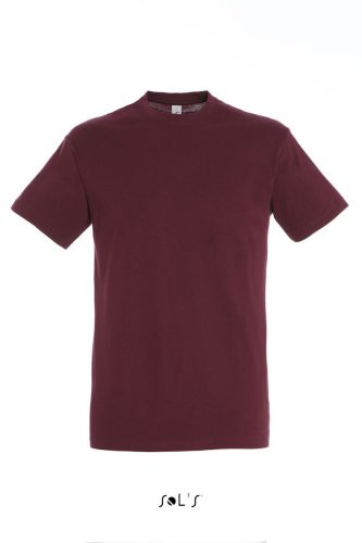 Uniszex REGENT kereknyakú rövid ujjú pamut póló, SOL'S SO11380, Burgundy-2XL