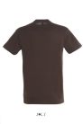 Uniszex REGENT kereknyakú rövid ujjú pamut póló, SOL'S SO11380, Chocolate-2XL