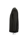 Férfi MONARCH hosszú ujjú pamut póló, SOL'S SO11420, Deep Black-4XL