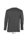 Férfi MONARCH hosszú ujjú pamut póló, SOL'S SO11420, Dark Grey-3XL