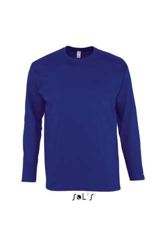 Férfi MONARCH hosszú ujjú pamut póló, SOL'S SO11420, Ultramarine-2XL