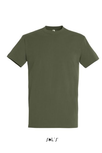 Férfi IMPERIAL környakas rövid ujjú pamut póló, SOL'S SO11500, Army-2XL