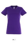 Női IMPERIAL környakú rövid ujjú pamut póló, SOL'S SO11502, Dark Purple-XL