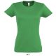 Női IMPERIAL környakú rövid ujjú pamut póló, SOL'S SO11502, Kelly Green-2XL