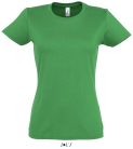 Női IMPERIAL környakú rövid ujjú pamut póló, SOL'S SO11502, Kelly Green-3XL