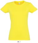 Női IMPERIAL környakú rövid ujjú pamut póló, SOL'S SO11502, Lemon-2XL