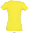 Női IMPERIAL környakú rövid ujjú pamut póló, SOL'S SO11502, Lemon-2XL