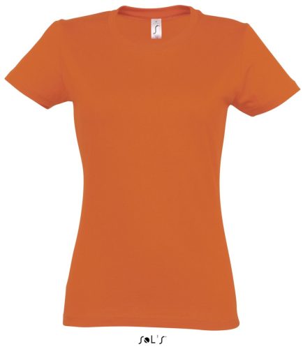 Női IMPERIAL környakú rövid ujjú pamut póló, SOL'S SO11502, Orange-2XL