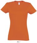 Női IMPERIAL környakú rövid ujjú pamut póló, SOL'S SO11502, Orange-3XL