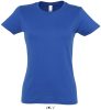 Női IMPERIAL környakú rövid ujjú pamut póló, SOL'S SO11502, Royal Blue-3XL