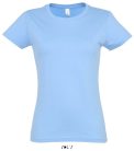 Női IMPERIAL környakú rövid ujjú pamut póló, SOL'S SO11502, Sky Blue-2XL