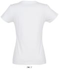 Női IMPERIAL környakú rövid ujjú pamut póló, SOL'S SO11502, White-2XL