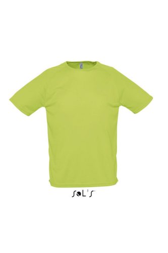 Férfi raglános, rövid ujjú sport póló, SOL'S SO11939, Apple Green-2XL