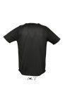 Férfi raglános, rövid ujjú sport póló, SOL'S SO11939, Black-XL