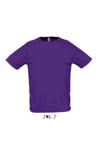 Férfi raglános, rövid ujjú sport póló, SOL'S SO11939, Dark Purple-2XL