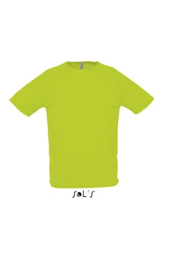 Férfi raglános, rövid ujjú sport póló, SOL'S SO11939, Neon Green-2XL