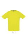 Férfi raglános, rövid ujjú sport póló, SOL'S SO11939, Neon Yellow-2XL