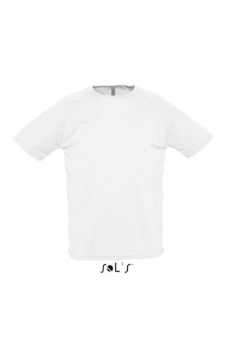 Férfi raglános, rövid ujjú sport póló, SOL'S SO11939, White-L