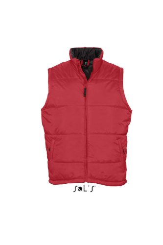 Uniszex WARM steppelt mellény poliészter béléssel, SOL'S SO44002, Red-2XL