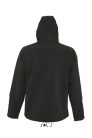 Férfi REPLAY kapucnis cipzáras softshell dzseki, SOL'S SO46602, Black-2XL