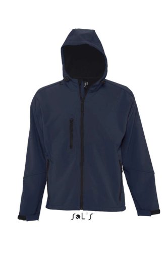 Férfi REPLAY kapucnis cipzáras softshell dzseki, SOL'S SO46602, French Navy-XL