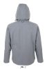 Férfi REPLAY kapucnis cipzáras softshell dzseki, SOL'S SO46602, Grey Melange-L