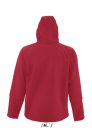 Férfi REPLAY kapucnis cipzáras softshell dzseki, SOL'S SO46602, Pepper Red-2XL