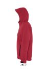 Férfi REPLAY kapucnis cipzáras softshell dzseki, SOL'S SO46602, Pepper Red-2XL