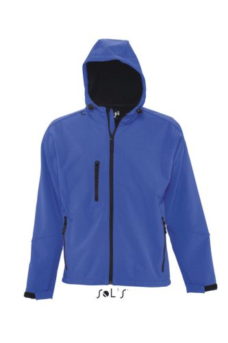 Férfi REPLAY kapucnis cipzáras softshell dzseki, SOL'S SO46602, Royal Blue-3XL